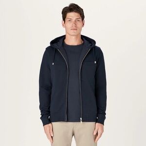 L’Estrange Men’s The Monochrome Hood Classic Navy Size Medium